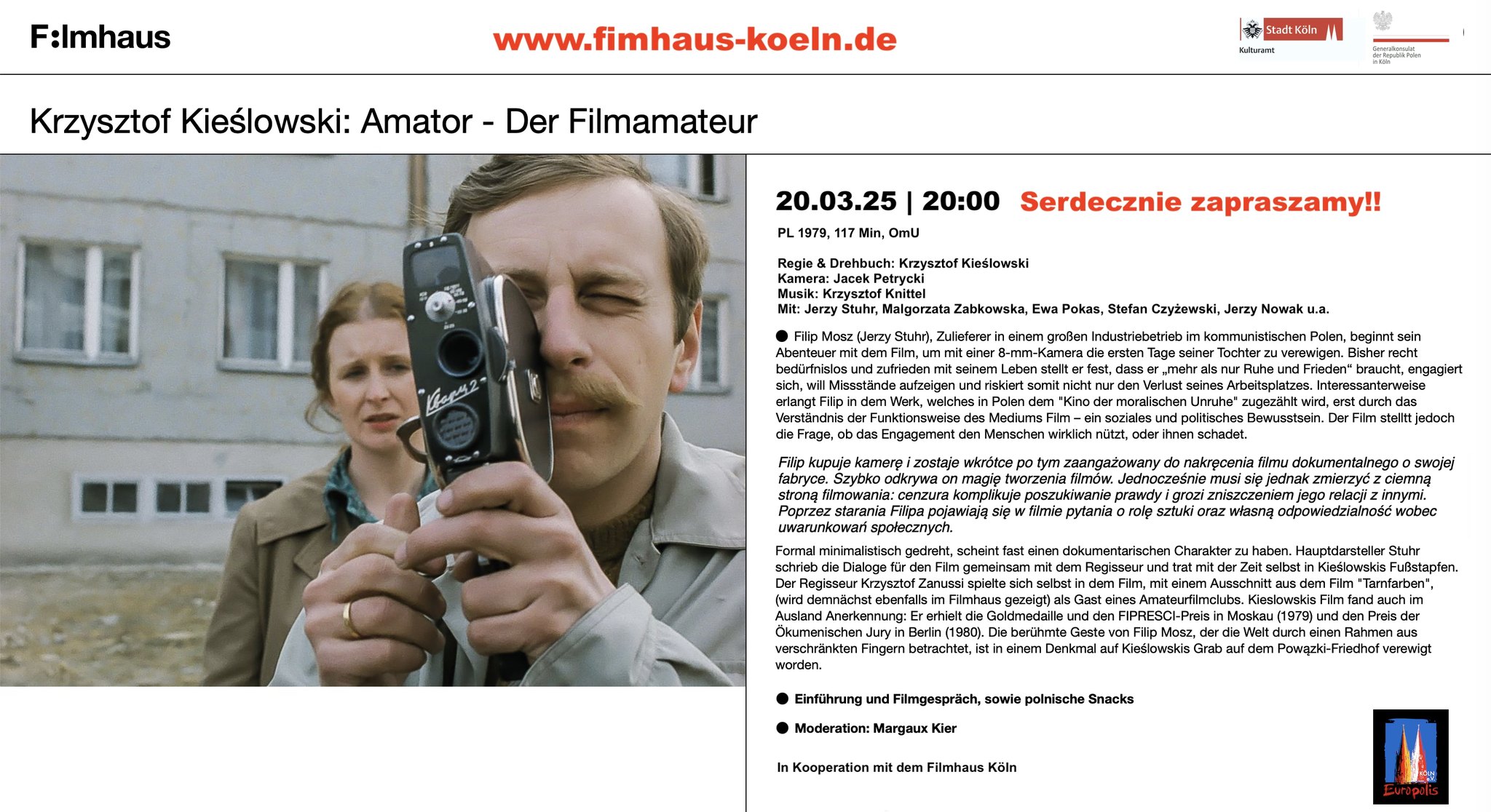 You are currently viewing FILMKLUB „AMATOR” Kieślowski
