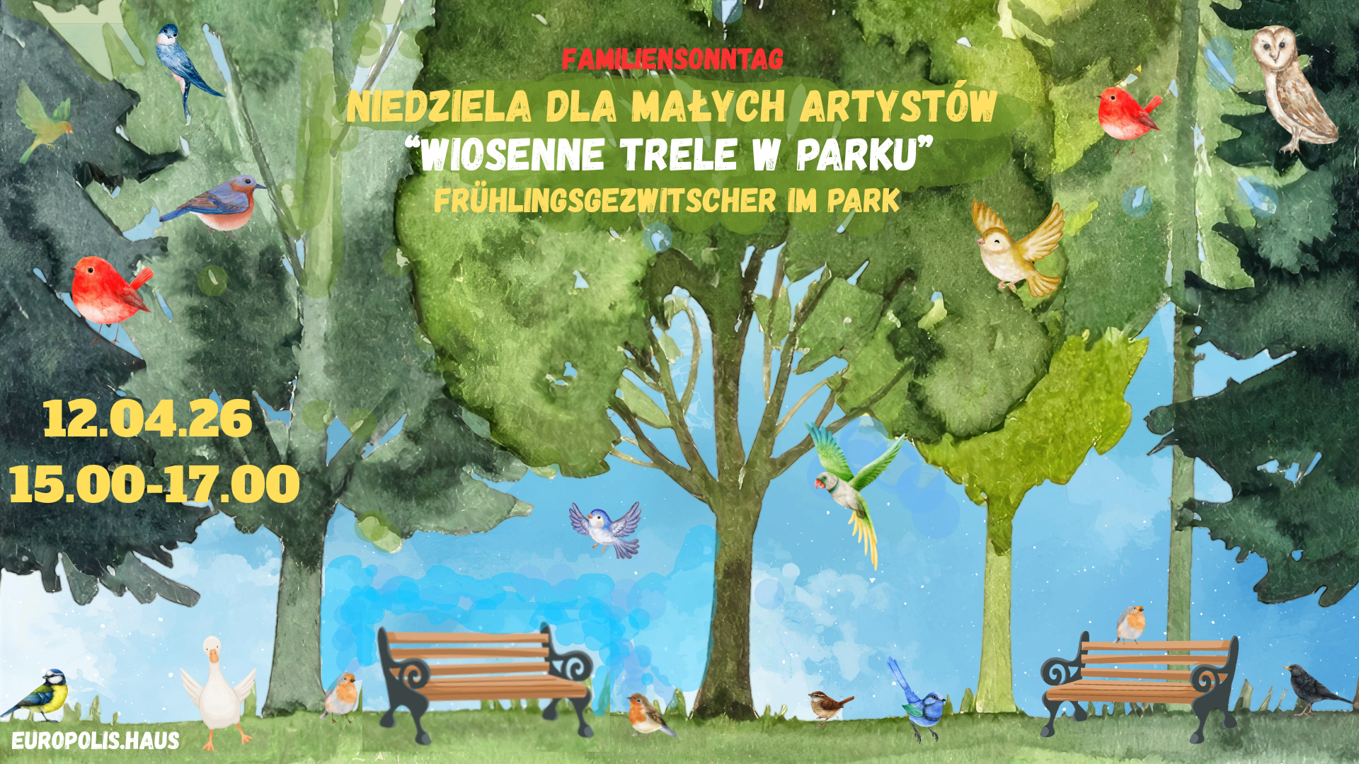 You are currently viewing Familiennachmittag – WIOSENNE TRELE W PARKU! / Vogelgezwitscher im Park (12.04.)